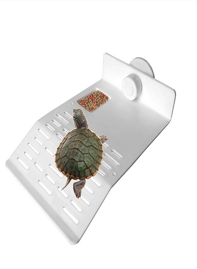 SHIGATSU Medium Turtle Resting Platform for Aquarium Fish Tank 2 in 1 Climbing Ladder Terrarium with Suction Cup for Small Pets Sun Bathing Resting Play - Image 1